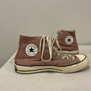 Men’s dark pink converse high tops